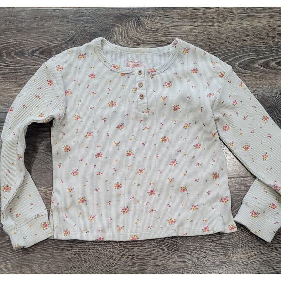 Cat & Jack Floral Print Girls‎ Thermal Shir size small #4 - Picture 1 of 4